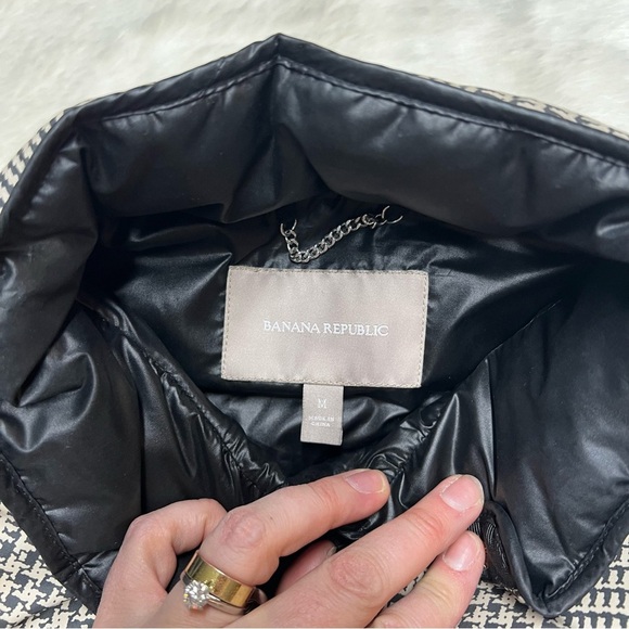 Banana Republic‎ houndstooth down puffer vest - Picture 4 of 6